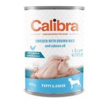 Calibra KONZERVA dog Junior kura s hnedou ryžou+losos.olej 400 g