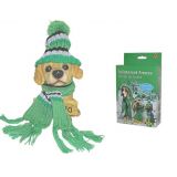 Zimný set pre psov zelený "S"čiapka, šál