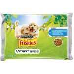 Nestlé Friskies dog Junior s kuraťom a mrkvou v šťave kapsička 4x100 g