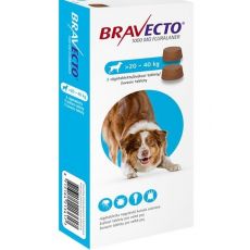 Bravecto Dog L 1000 mg žuvacie tablety pre veľké psy ( od 20 do 40 kg ) 2 x 1 tbl.